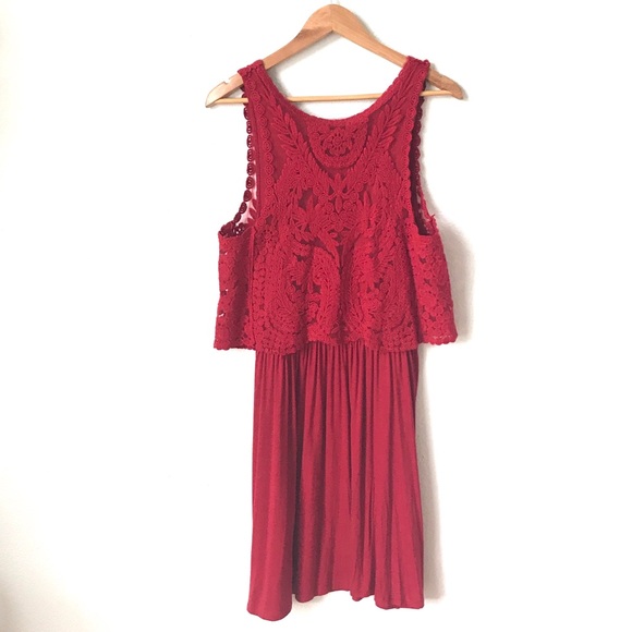 Anthropologie | Lilka Geranium dress Red - Picture 2 of 5